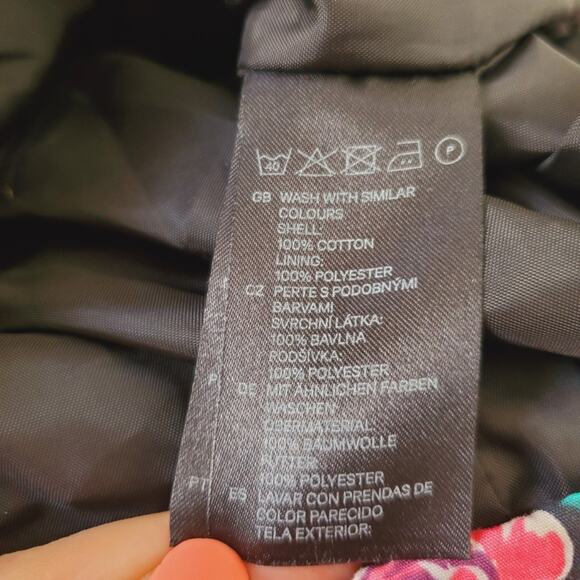 H&M | Floral Zip Front Lined Bomber Jacket - Picture 8 of 8